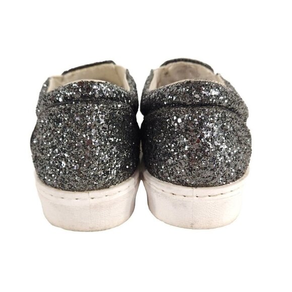 Chiara Ferragni I Feel Flat Glittered Emoji Sneakers 39 9 Silver - Picture 5 of 10